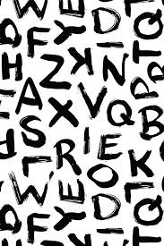 Black And White Letters Background Colorful Fabrics Digitally Printed By Spoonflower Raw Monochrome Brush Strokes Abc Alphabet Scandinavian Abstract Style Black And White Black And White Background Black And White Wallpaper Black And White Photo Wall
