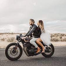 Find out how to pose and what background is better for magnificent and romantic wedding portraits. Vintage Motorcycle Wedding Photo Inspiration Brought To You By Revvies Classics Our Classic Car Motorcycle Wedding Wedding Photo Inspiration Motorcycle Style
