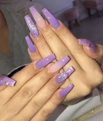 However, not everyone wants to rock super long talons. Light Purple Purple Acrylic Nails Coffin Novocom Top