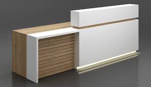 Solid Wood Office Reception Desk In A White Timber Look A Desk In Office Rec In 2020 Reception Desk Office Office Reception Table Design Modern Reception Desk