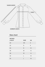 prototypal womens shirt measurements chart clothing size