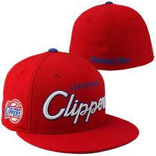 Mitchell Ness Los Angeles Clippers Hardwood Classics Special Script Fitted Hat Red Fitted Hats Los Angeles Clippers Reds Baseball