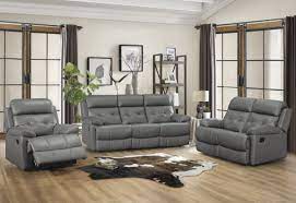 Brown suede sofa set with throw pillows, interior, couch. Homelegance Furniture Lambent 2pc Double Reclining Living Room Set In Dark Gray