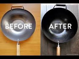 How To Properly Season Your New First Wok Wok Seasoning Youtube Wok Carbon Steel Wok Wok Cooking