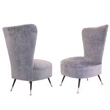 elegant pair of light blue slipper chairs italy 1960s slipper chairs chair blue slippers