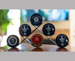 Metal Hockey Display Puck Rack