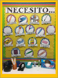 Printable Spanish Bulletin Board Necesito Materiales Spanish Teacher Classroom Spanish Bulletin Boards Spanish Classroom