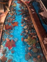Live Edge River Table With Stones And Leaves Walnut Etsy Diy Resin Table Wood Resin Table Epoxy Wood Table