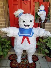 Ghostbusters Stay Puft Marshmallow Man Pinata Paper Mache Diy Diy Party Decorations Diy Pinata