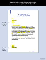 Free Business Analyst Manager Cover Letter Template Ad Affiliate Analyst Business Free Manager Template In 2020