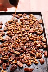 Candied Spiced Nuts 1 Pan Recipe Spiced Nuts Nut Recipes Roasted Nuts Recipe