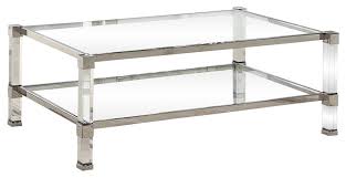 Find a great selection of wood coffee tables, metal accent tables, storage tables & more. Best Master Monroe Clear Glass With Acrylic Legs Coffee Table In Silver Base Contemporary Coffee Tables By Furniture Import Export Inc Houzz