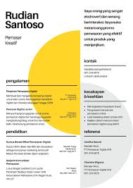 Contoh resume terbaik beserta format yang lengkap untuk mohon kerja sebagai rujukan. Gratis Contoh Resume Cv Kreatif Canva
