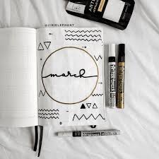 Black And White Bullet Journal Theme Black Gold Geometric March Bullet Journal Plan With Me Elizabethjournals Bullet Journal Themes Journal Themes Bullet Journal Layout