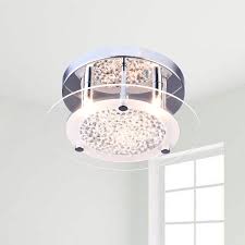 Shop Lucia Chrome 3 Light Round Crystal Glass Flush Mount Ceiling Light Overstock 25970080