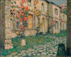 Henri Le Sidaner French 1862 1939 La Maison Aux Roses Gerberoy N D Musee Du Touquet Art Appreciation Landscape Paintings Art