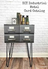 Industrial Side Table Or Industrial End Table From Vhs Storage In 2020 Diy Furniture Renovation Diy Furniture Furniture Diy