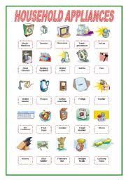 Where are kitchen appliances made? Household Appliances Pictionary 1 2 Esl Worksheet By Lolelozano
