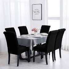 Whether you adore black dining room chairs, grey dining chairs, white dining chairs, or another fun color, explore our large dining chair collection. Buy Joccun Chair Covers For Dining Room Set Of 2 Water Repellent Dining Chair Slipcovers Stretch Dining Room Chair Covers Seat Protector Washable Parsons Chair Cover For Home Hotel Banquet Black 2 Pack Online In Turkey B08l5vfstj