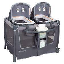 Amazon Com Baby Trend Retreat Twins Nursery Center Shale