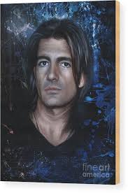 Young Antonio Banderas Wood Print by Andrzej Szczerski
