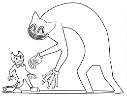 bendy and cartoon cat coloring page free printable coloring pages for kids