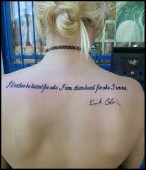 Wanting to be someone else is a waste of the person you are. A Few Words By Kurt Cobain Tattoo Quotes Words Quotes
