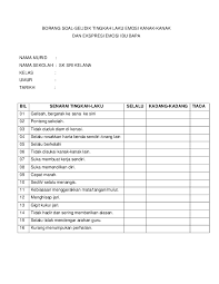 Tajuk kajian 'guna tanah di kawasan kajian anda' telah dipilih sebagai tugasan yang wajib disiapkan oleh setiap calon pt3 pada tahun 2018. Borang Soal Selidik Kecerdasan Emosi Pdf