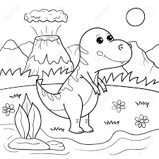 Check spelling or type a new query. Coloring Page For Children Outline Cartoon Tyrannosaurus Dinosaur Royalty Free Cliparts Vectors And Stock Illustration Image 141631325