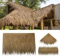 Fire Retardant Waterproof Artificial Synthetic Thatch Gazebo Palm Leaf Roofing