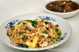 A couple of eggs, baby carrots, peas and soy sauce is all you need. Chicken Fried Rice Hilda S Touch Of Spice