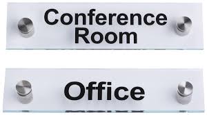 4.4 out of 5 stars. Conference Room Office Door Signs Acrylic With Standoffs