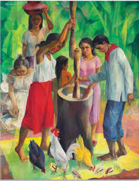 Modern Filipino life painting by Vicente Manansala