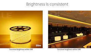 Le Lampux 110 120 V Ac Flexible Led Strip Lights Led Tape Warm White Waterproof Super Bright 5050 Leds Light Strips Pack Of 50m Strip Cover Light Wingstrip Light T5 Aliexpress