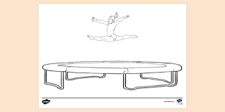 Blippi flips into the colorful foam pits and helps you learn the colors of the foam pieces. Free Trampoline Gymnast Colouring Sheet Colouring Sheets