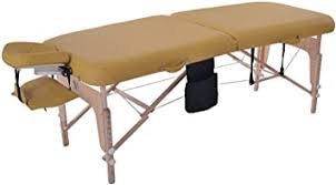 Portable tables fold in half for easy storage and are light in design, but they may have a lower weight limit. Massunda Comfort Deluxe Massage Lounger Foldable And Height Adjustable 185 Cm X 71 Cm 7 5 Cm