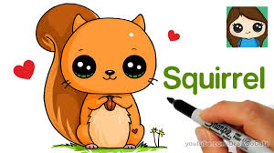 To begin with, pencil drawings of animals, the first on the list has to be the lion with his lioness. How To Draw A Squirrel Easy Youtube