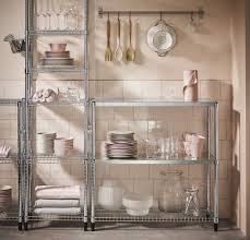 Shelving Units In Galvanized Steel With Covers For Wire Shelves To Make Them More Even And Stable Ikea Omar Ikea Ikea Kitchen