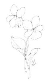 Twin Violets Flower Drawing I Love How The Violets Are Dancing Together In This Flower Drawing Intertwined In 2020 Flower Drawing Cute Flower Drawing Flower Sketches