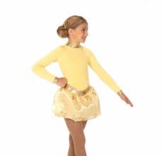 Jerrys Ice Figure Skating Dress 22 Soft Gold Fleece Size 10 12