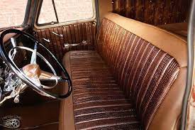 Two Tone And Two Material Leather Bench Seat Custom Car Interior Classic Cars Trucks Hot Rods Truck Interior