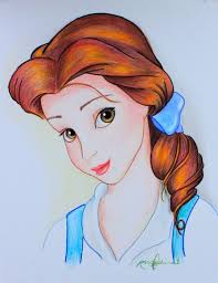Drawing Of Princess Belle From Beauty And The Beast Click To See The Process On Youtube Cartoon Drawings Beauty And The Beast Drawing Cartoon Girl Drawing
