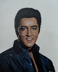 Just wanted to share this painting of Elvis that my boyfriend did!! 🧡