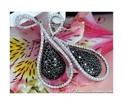 Thin wooden photo frame in gray with a barely noticeable pattern. Beautiful Black White Diamond Dangle Earrings In White Gold 5 30 Ct