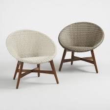 Round All Weather Wicker Vernazza Outdoor Chair Set Of 2 World Market Outdoor Chair Set Outdoor Chairs Patio Furnishings