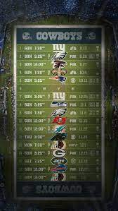 Dallas Cowboys Schedule Wallpaper Free Download Dallas Cowboys Schedule Cowboys Schedule Dallas Cowboys