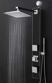 Diverter 35 43 Shower Panel With Adjustable Shower Head And Massage Function Shower Heads Shower Panels Rainfall Shower Head