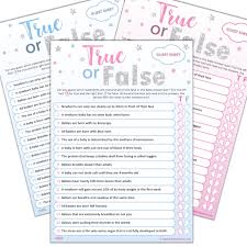 Find baby shower game ideas to make this the best baby shower ever. True Or False Party Game Baby Showers And More