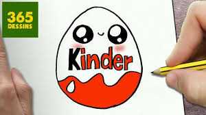 Comment Dessiner Kinder Kawaii Etape Par Etape Dessins Kawaii Facile Dessin Kawaii 365 Dessin Logo 365 Dessins