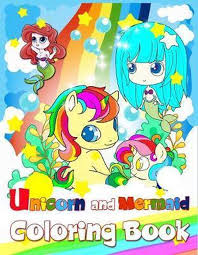 Check 50 free printable unicorn coloring pages here. Bol Com Unicorn And Mermaid Coloring Book Perfect Activity Books For Kids Ages 4 8 Unique